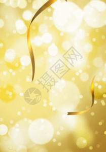 盛大开业吊旗金色粒子彩带背景高清图片