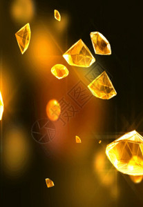 珠宝厚度金色钻石闪闪发光高清背景高清图片
