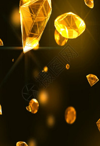珠宝专题页金色钻石闪闪发光高清背景高清图片
