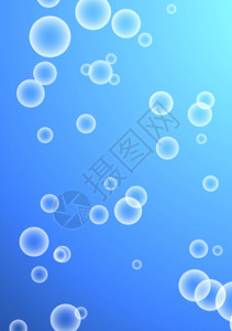 秋装新品上市气泡飘浮蓝色背景高清图片