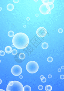 气泡飘浮蓝色背景图片