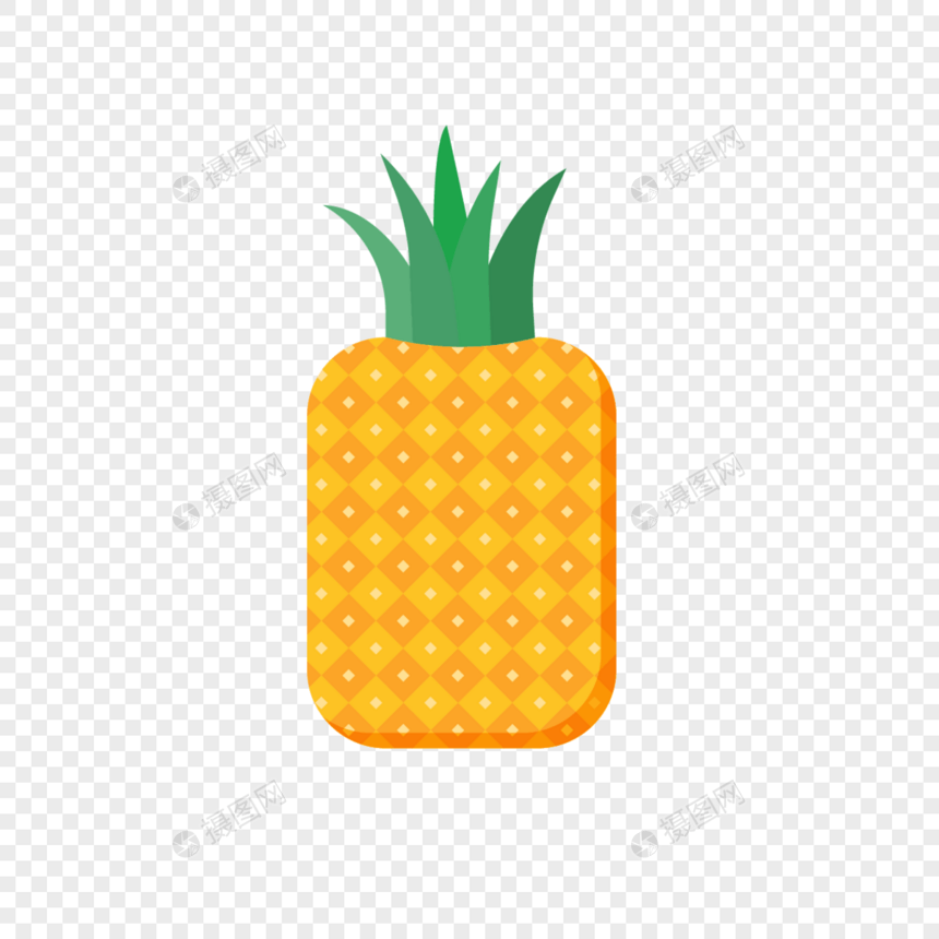 菠萝插画元素图片