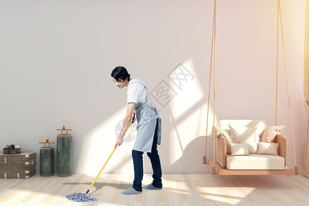 家务卫生打扫卫生的男士设计图片