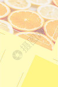 黄色橙子背景背景图片