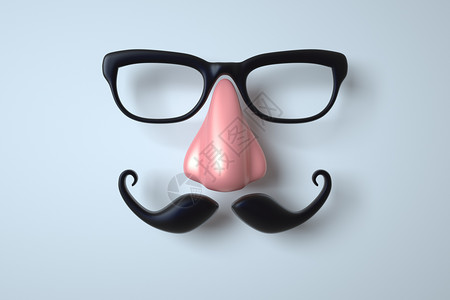 单框眼镜素材愚人节面具设计图片