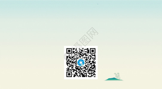 矢量中国风折扇中国风山水背景二维码引导关注GIF高清图片