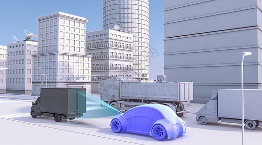 城市距离科技无人驾驶未来设计图片