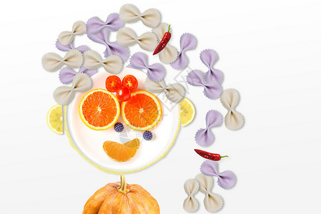 钓水果的女孩创意水果公主设计图片