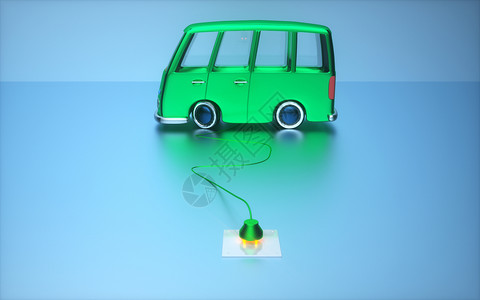 绿色汽车能源背景图片