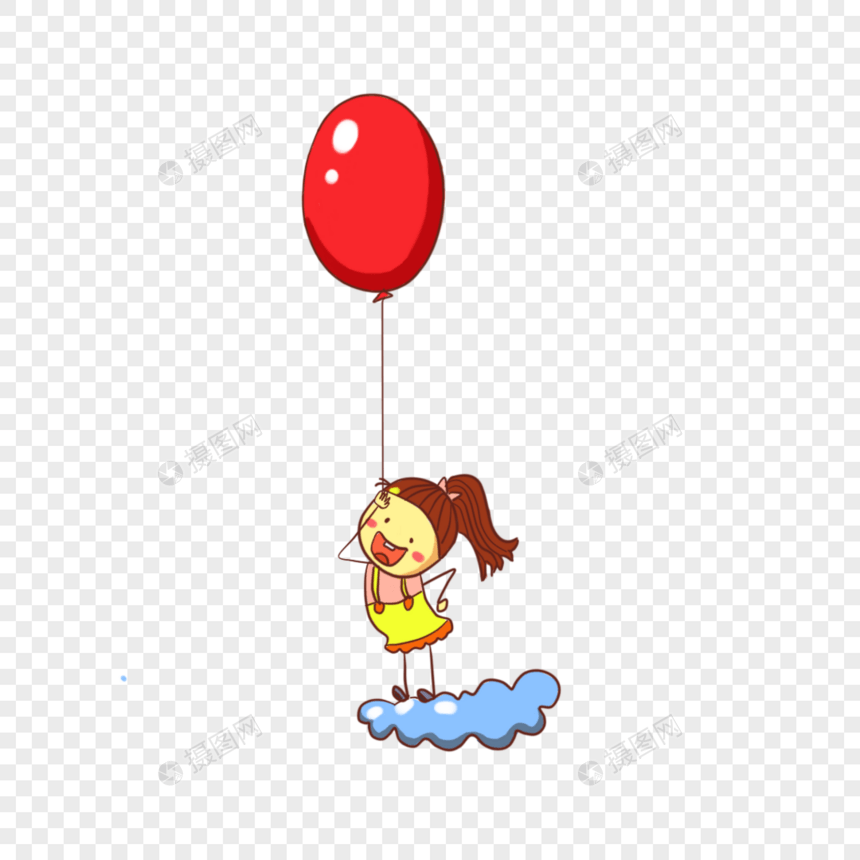 气球女孩图片