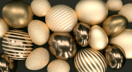 金属体抽象球体空间设计图片