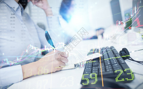 市场交易员忙碌的证券交易员设计图片