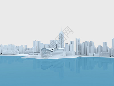维多利亚湾特色城市模型设计图片