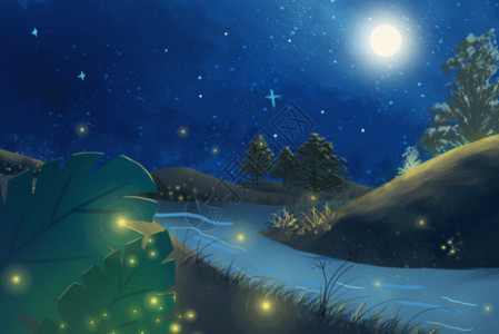 梦幻童话世界月夜gif高清图片