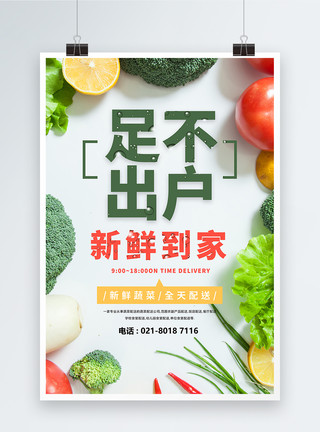 果蔬酵素足不出户新鲜到家蔬菜海报模板