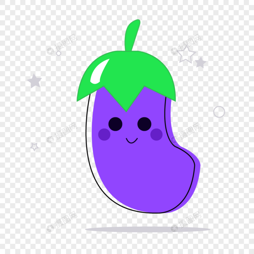 紫色可爱MBE茄子图片