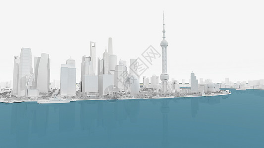 白场景上海外滩设计图片
