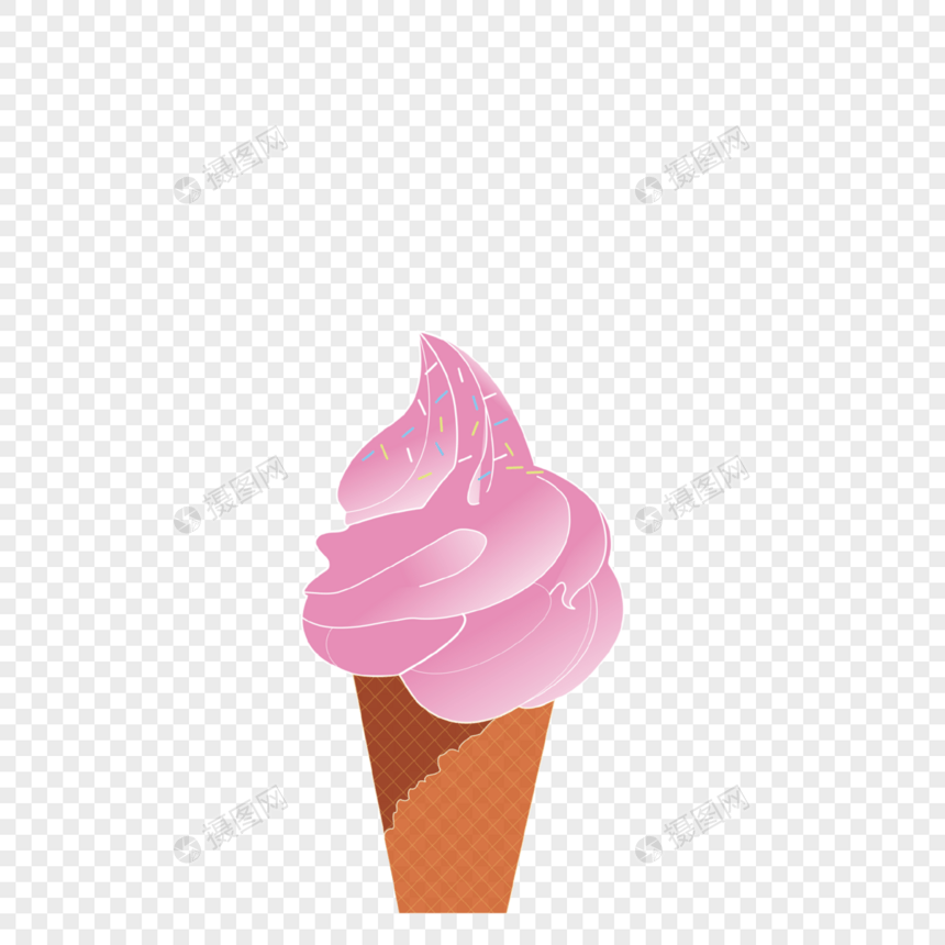 粉色冰淇淋图片