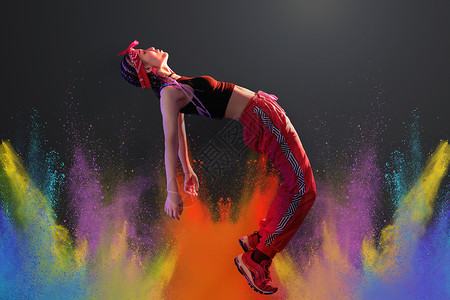 体操表演炫彩街舞设计图片