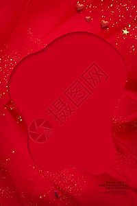 心形新年素材红色喜庆背景设计图片
