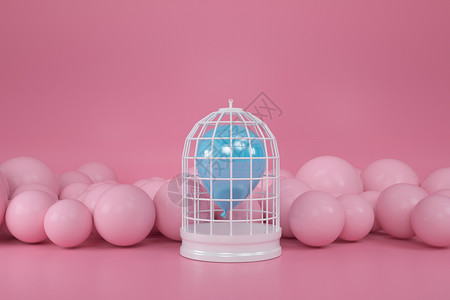 鸟笼气球创意独特空间设计图片