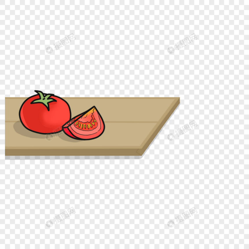 切菜板上的西红柿图片