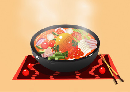 一桌火锅美食GIF高清图片