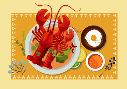 龙虾美食宴龙虾GIF高清图片