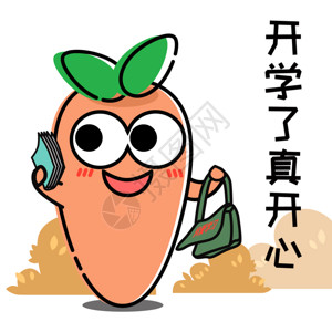 绿萝卜萝小卜卡通形象表情包GIF高清图片