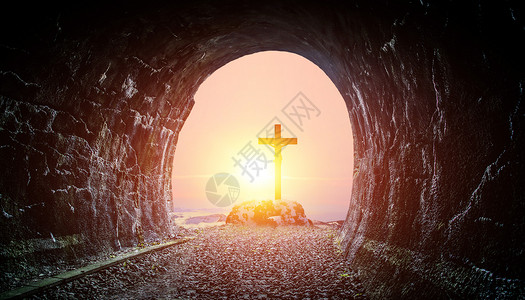 山洞背景复活节设计图片