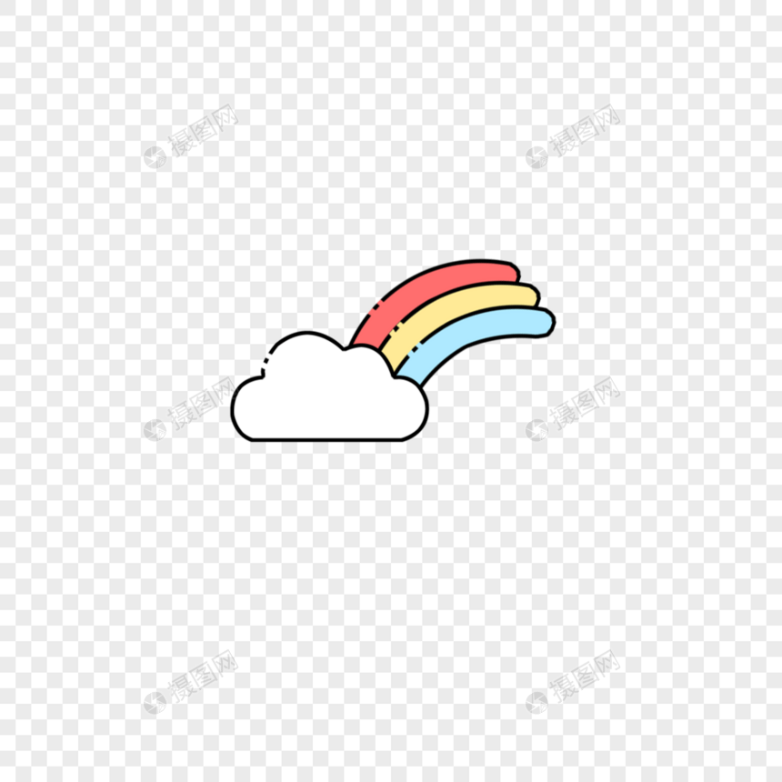 云朵与彩虹图片