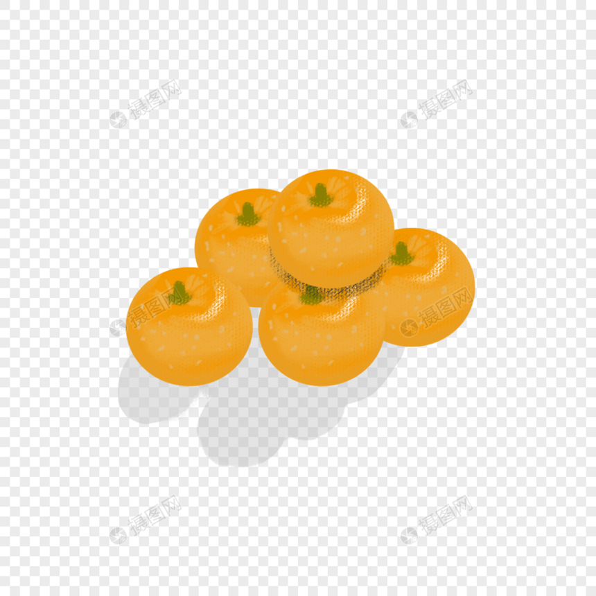 黄色橘子图片