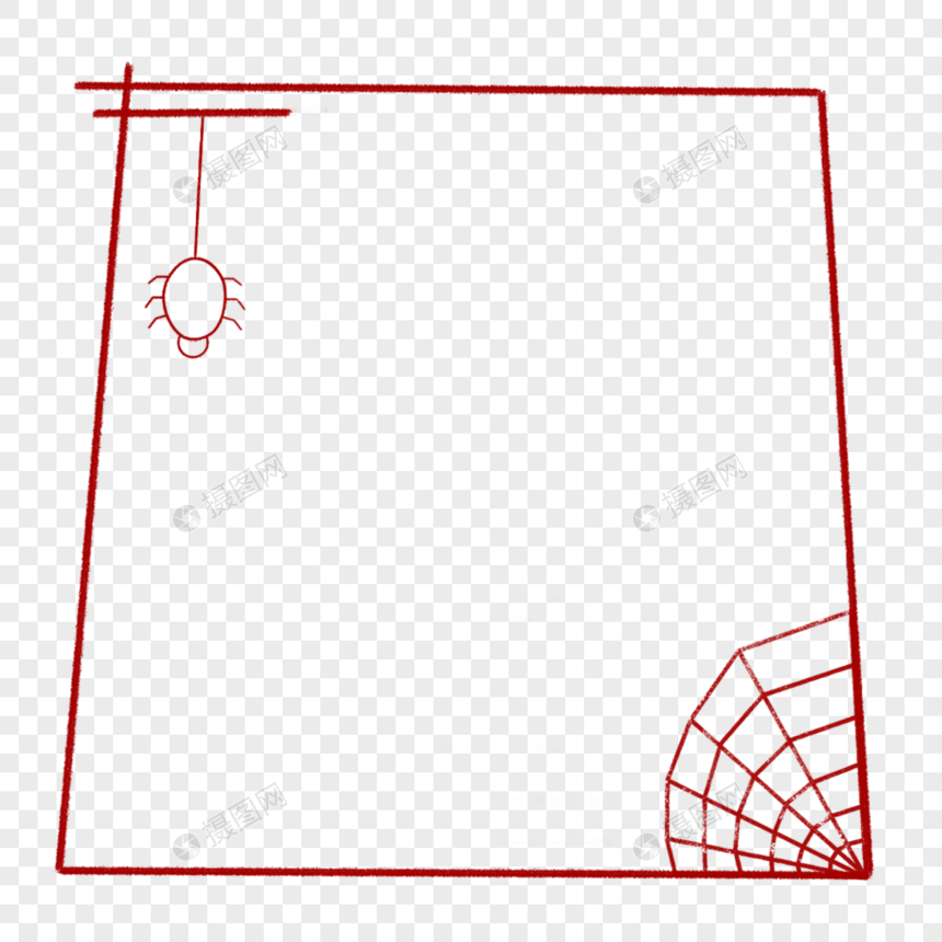 蜘蛛简笔画边框图片