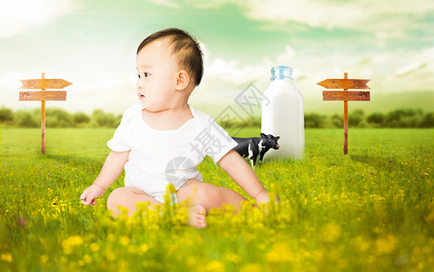 婴儿尿布牛奶安全设计图片