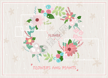花卉花环花骨朵图案高清图片