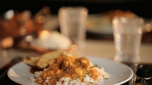 咖喱鸡腿饭美食小吃GIF高清图片