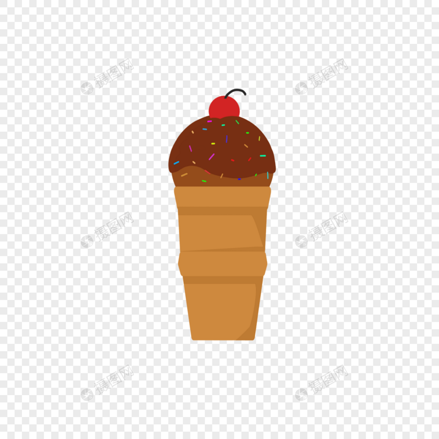 夏季食物卡通手绘冰淇淋图片