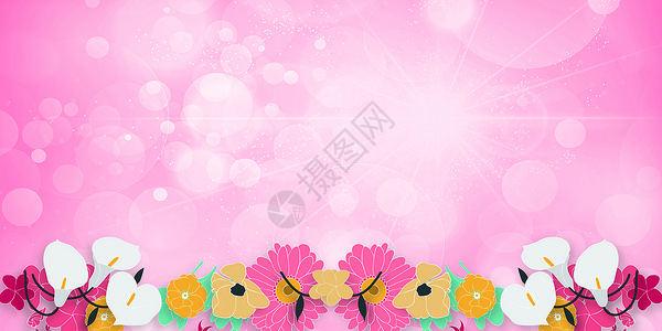 粉色小花背景背景图片