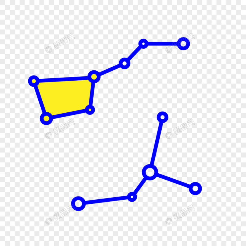 mbe风格外太空星座元素图片