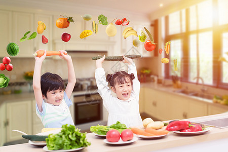 小朋友水果孩子的健康饮食设计图片