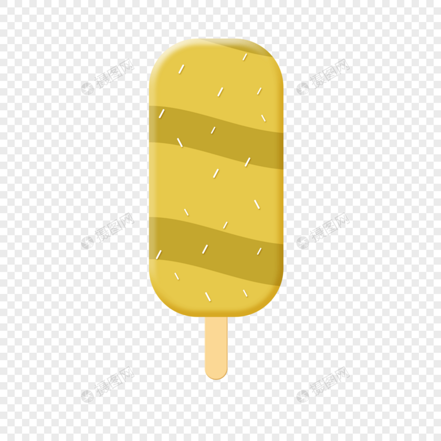 黄色巧克力冰棍图片