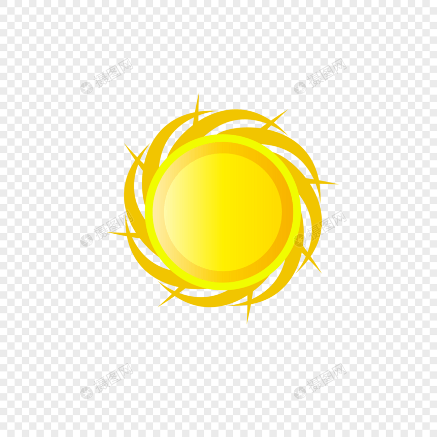 夏日炎热太阳矢量图图片
