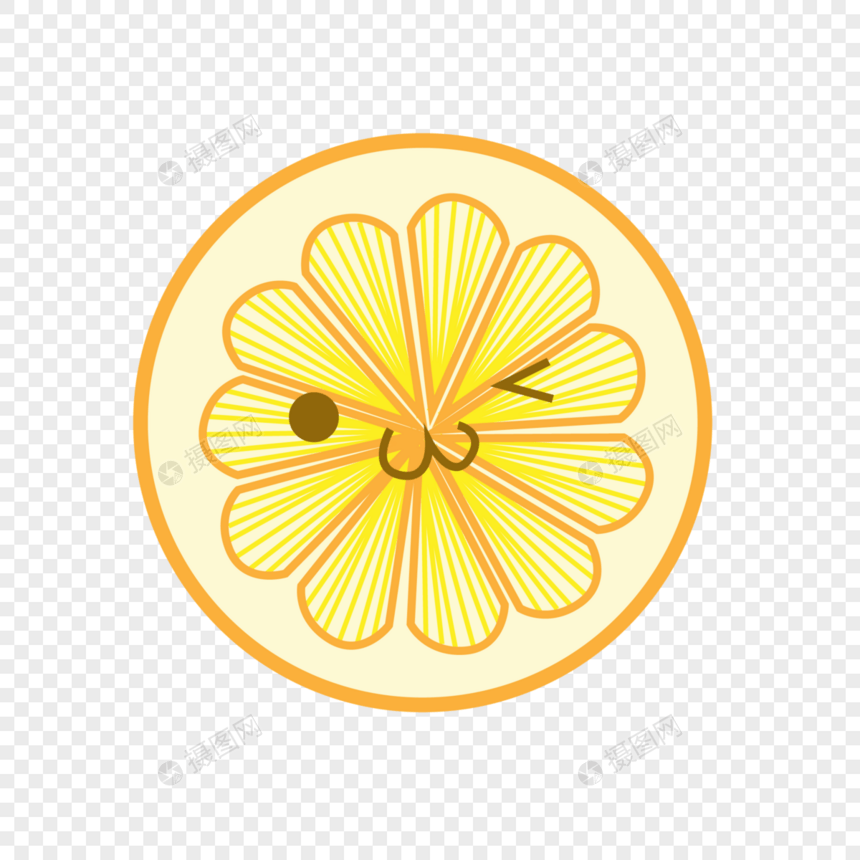 可爱夏日柠檬片图片