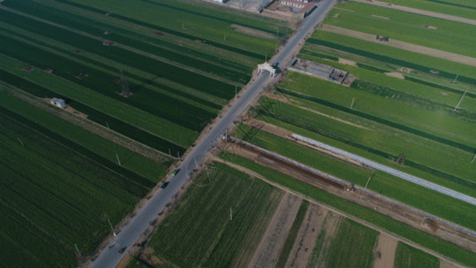 乡村航拍航拍农作物耕种GIF高清图片