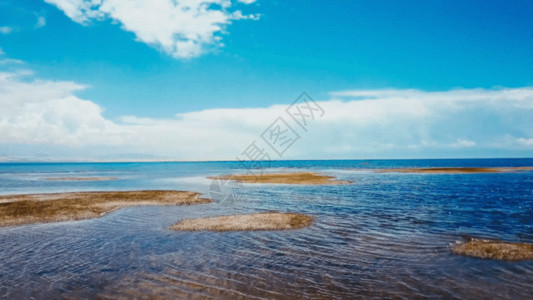 伽海青海湖山水天空延时GIF高清图片