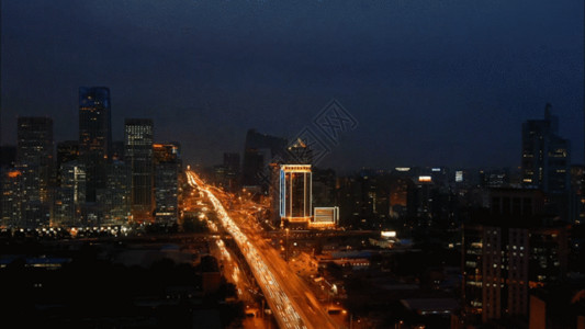 公路摄影城市夜晚风景GIF高清图片