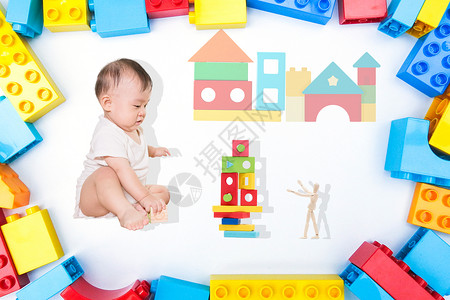 玩玩具的婴儿宝宝玩玩具设计图片