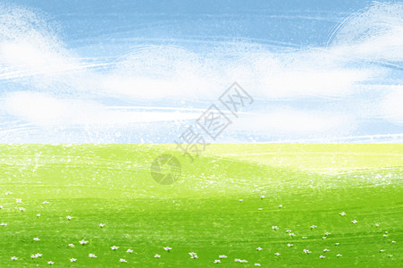 三羊吃草清新草地背景设计图片