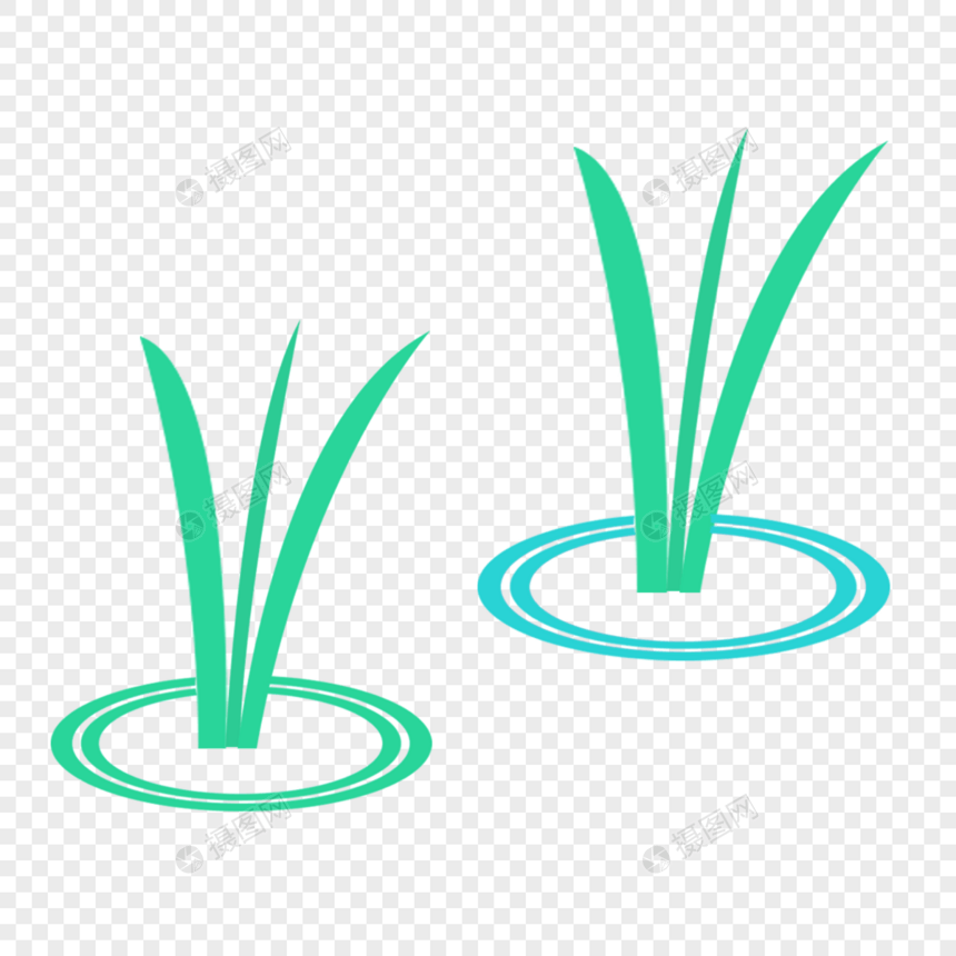 水中的植物稻谷小米图片