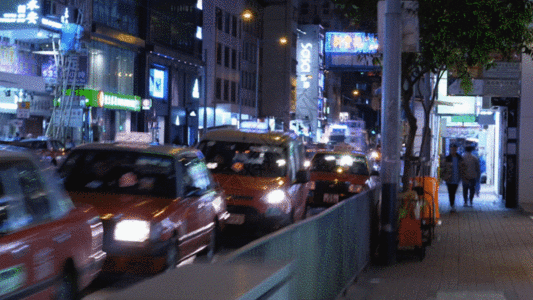 车流香港大街GIF图片
